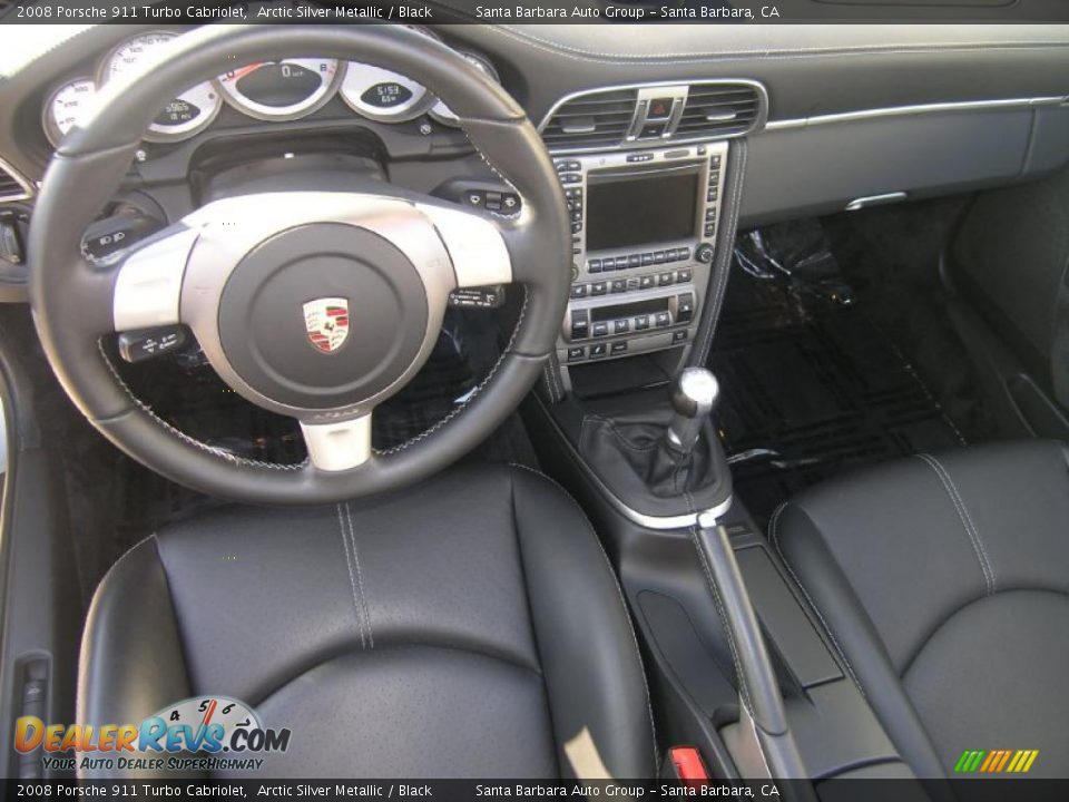 2008 Porsche 911 Turbo Cabriolet Arctic Silver Metallic / Black Photo #25