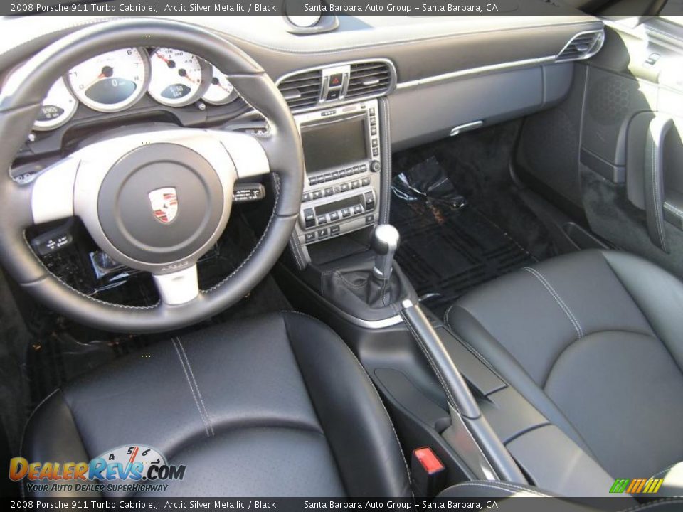 2008 Porsche 911 Turbo Cabriolet Arctic Silver Metallic / Black Photo #27