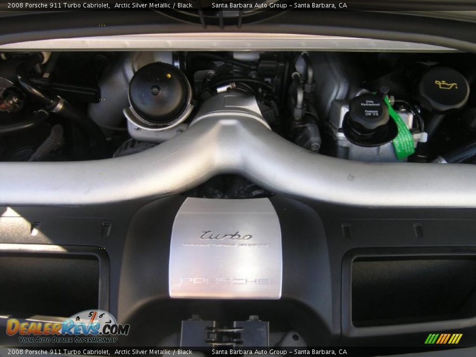 2008 Porsche 911 Turbo Cabriolet Arctic Silver Metallic / Black Photo #29