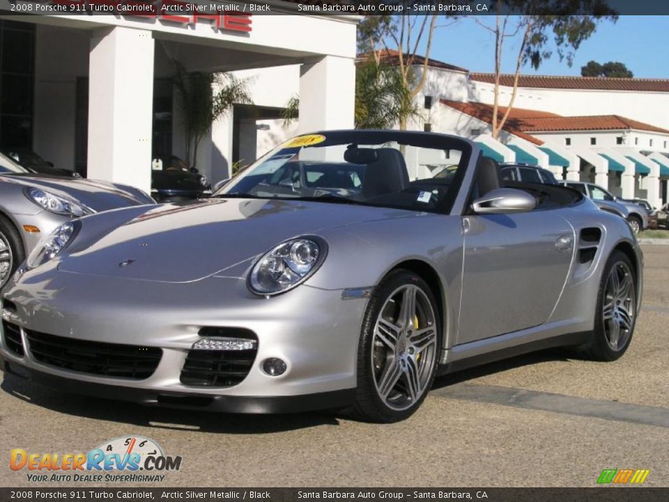 2008 Porsche 911 Turbo Cabriolet Arctic Silver Metallic / Black Photo #33