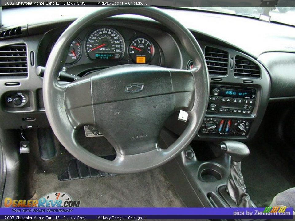 2003 Chevrolet Monte Carlo LS Black / Gray Photo #5