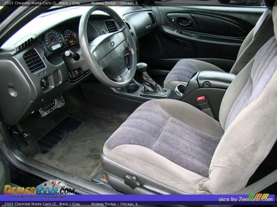 2003 Chevrolet Monte Carlo LS Black / Gray Photo #6