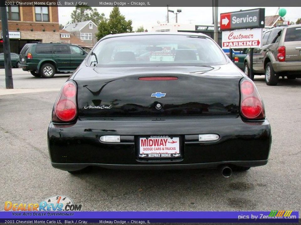 2003 Chevrolet Monte Carlo LS Black / Gray Photo #9