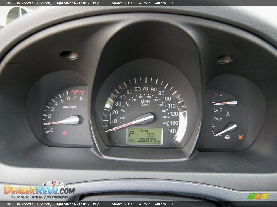 2009 Kia Spectra EX Sedan Bright Silver Metallic / Gray Photo #13