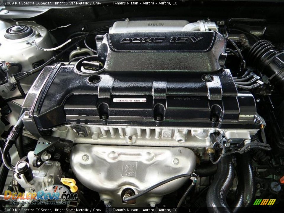 2009 Kia Spectra EX Sedan Bright Silver Metallic / Gray Photo #19
