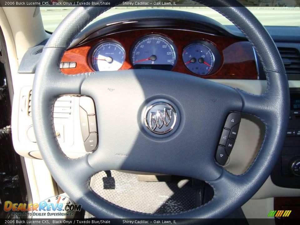 2006 Buick Lucerne CXS Black Onyx / Tuxedo Blue/Shale Photo #15