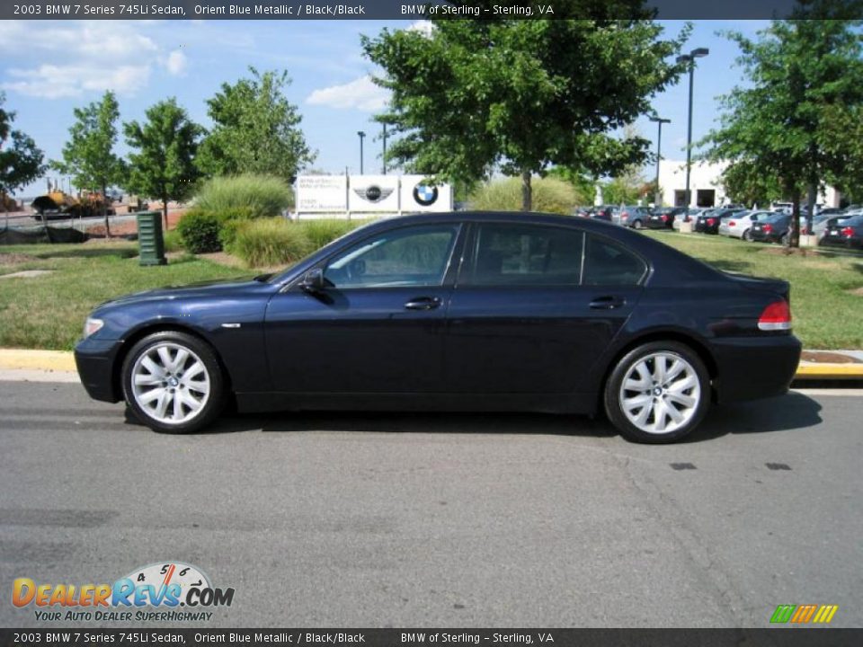 2003 BMW 7 Series 745Li Sedan Orient Blue Metallic / Black/Black Photo #3