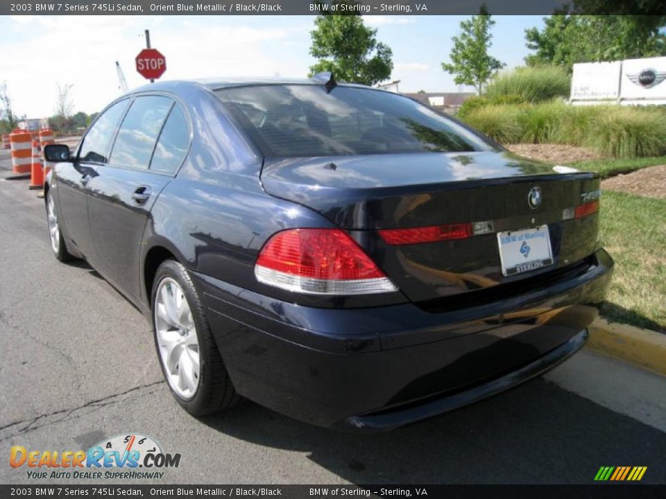 2003 BMW 7 Series 745Li Sedan Orient Blue Metallic / Black/Black Photo #4