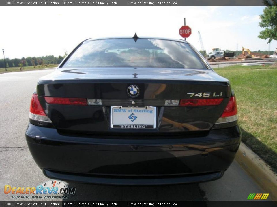 2003 BMW 7 Series 745Li Sedan Orient Blue Metallic / Black/Black Photo #5