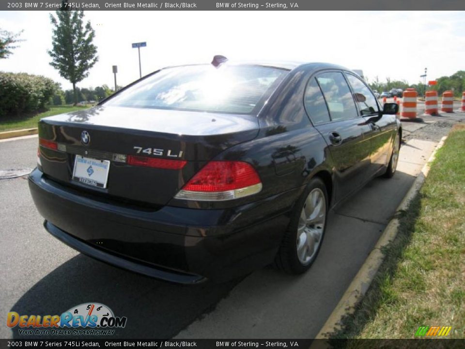 2003 BMW 7 Series 745Li Sedan Orient Blue Metallic / Black/Black Photo #6