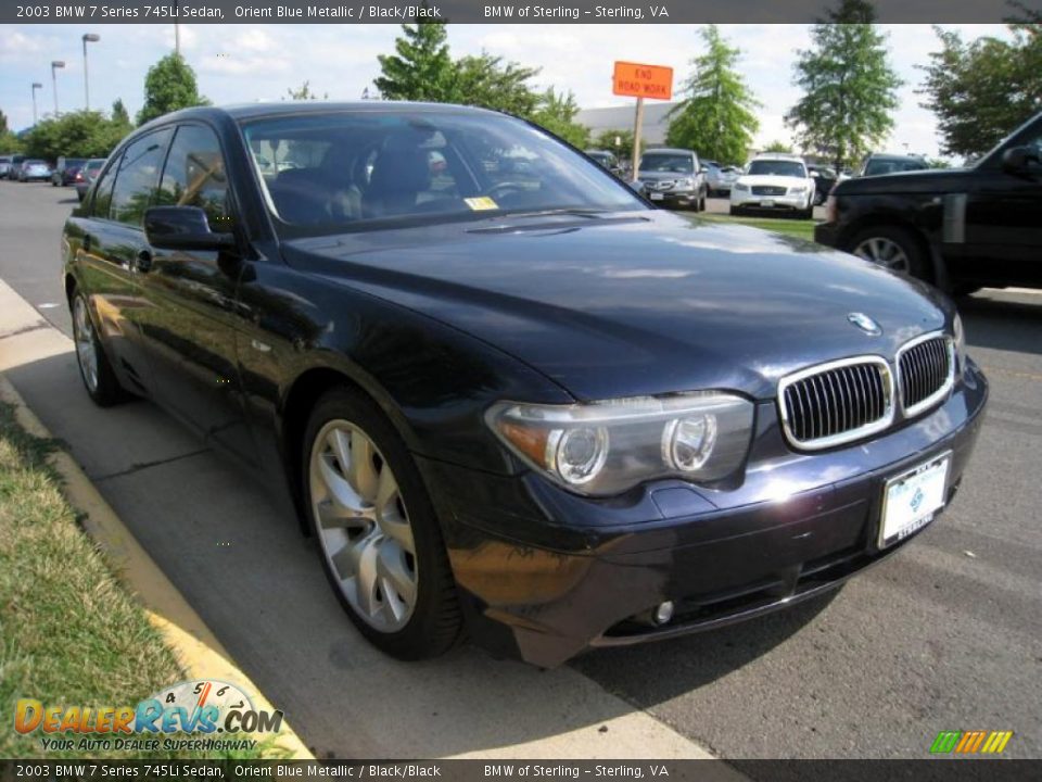 2003 BMW 7 Series 745Li Sedan Orient Blue Metallic / Black/Black Photo #8