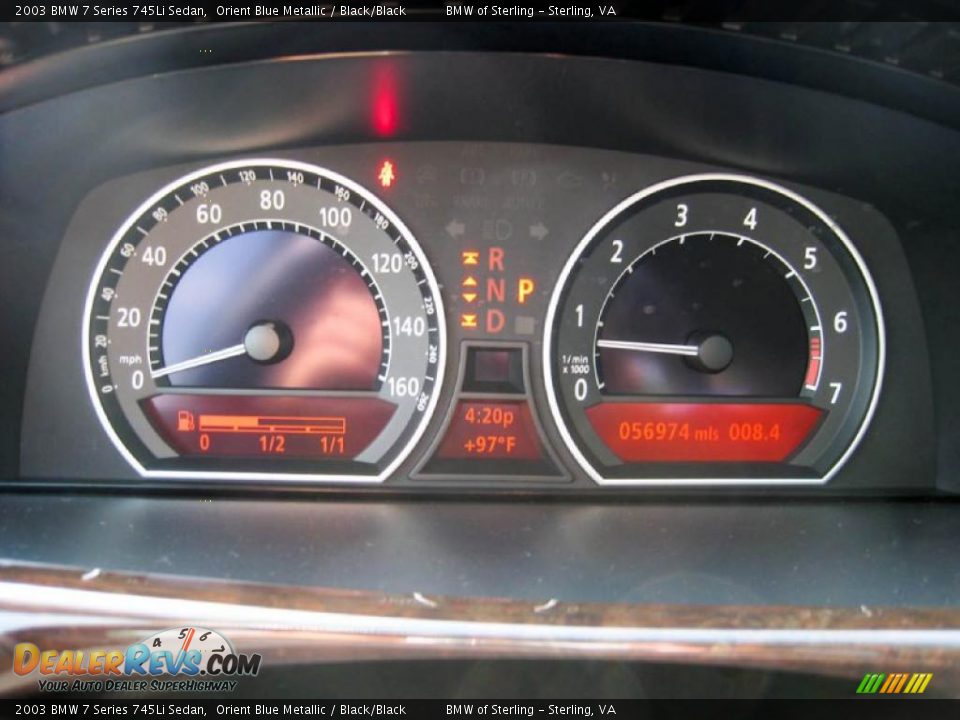 2003 BMW 7 Series 745Li Sedan Orient Blue Metallic / Black/Black Photo #15