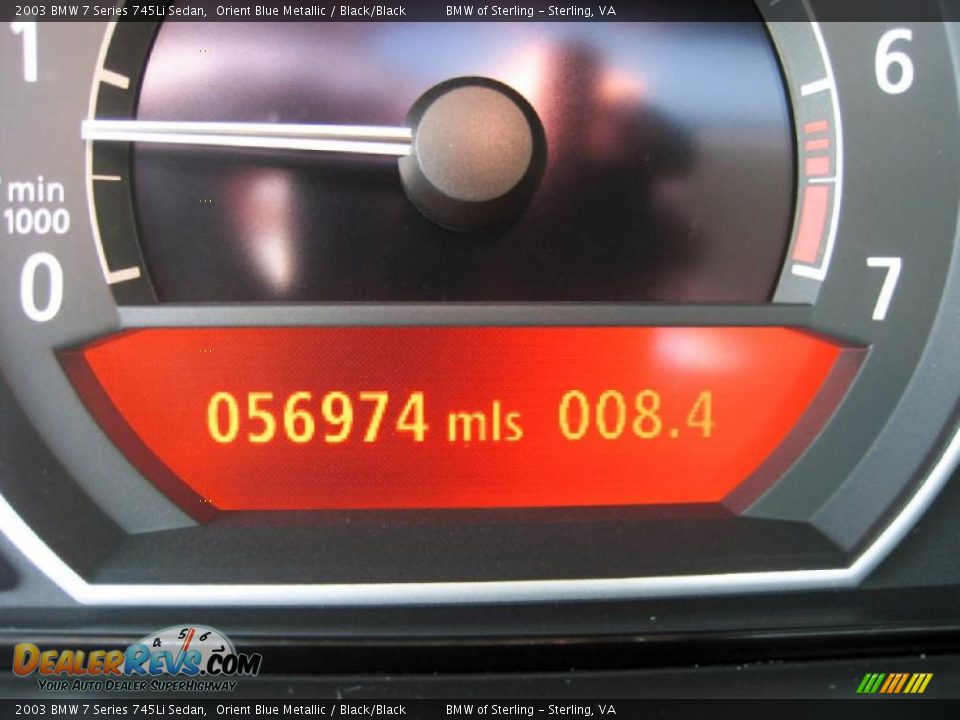 2003 BMW 7 Series 745Li Sedan Orient Blue Metallic / Black/Black Photo #16