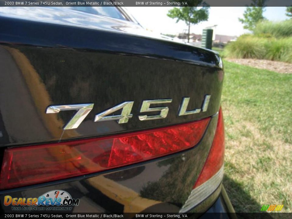 2003 BMW 7 Series 745Li Sedan Orient Blue Metallic / Black/Black Photo #23