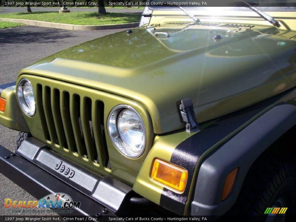 1997 Jeep Wrangler Sport 4x4 Citron Pearl / Gray Photo #12