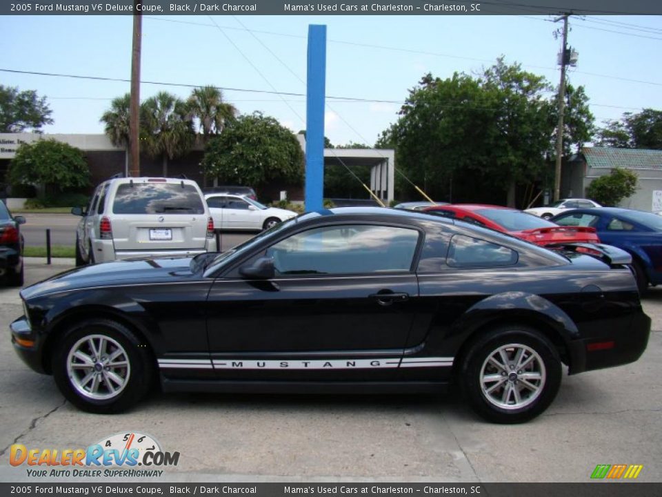 2005 Ford Mustang V6 Deluxe Coupe Black / Dark Charcoal Photo #5