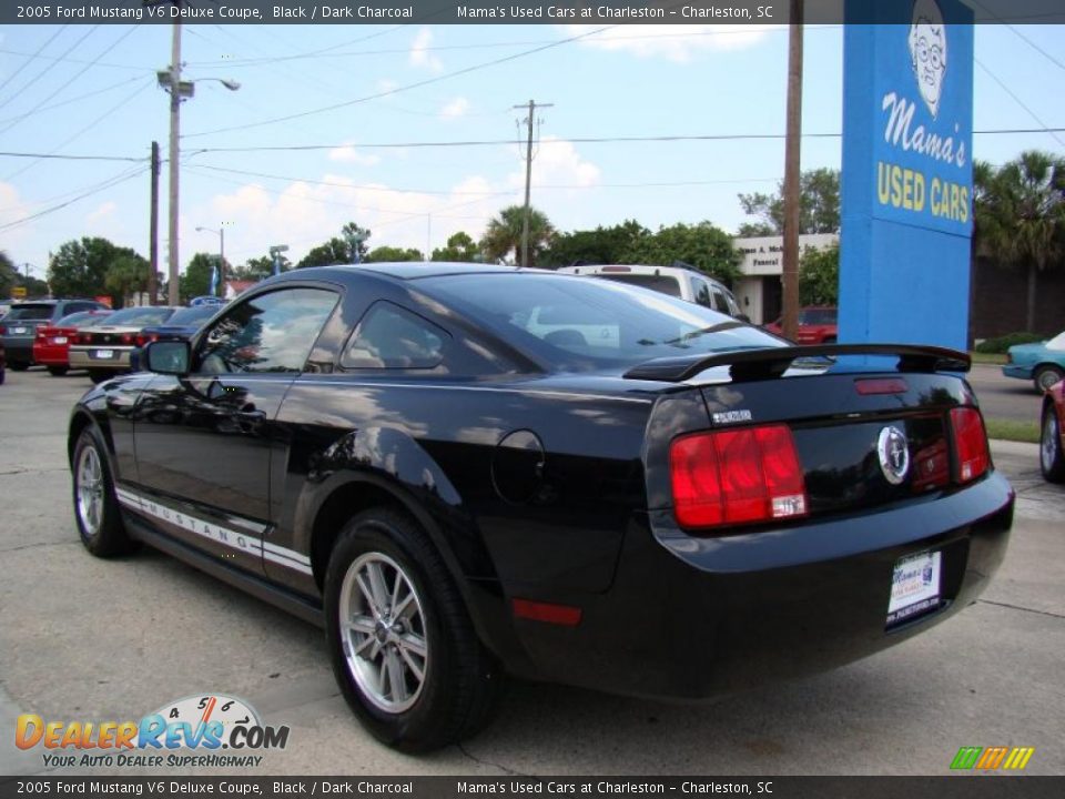 2005 Ford Mustang V6 Deluxe Coupe Black / Dark Charcoal Photo #6