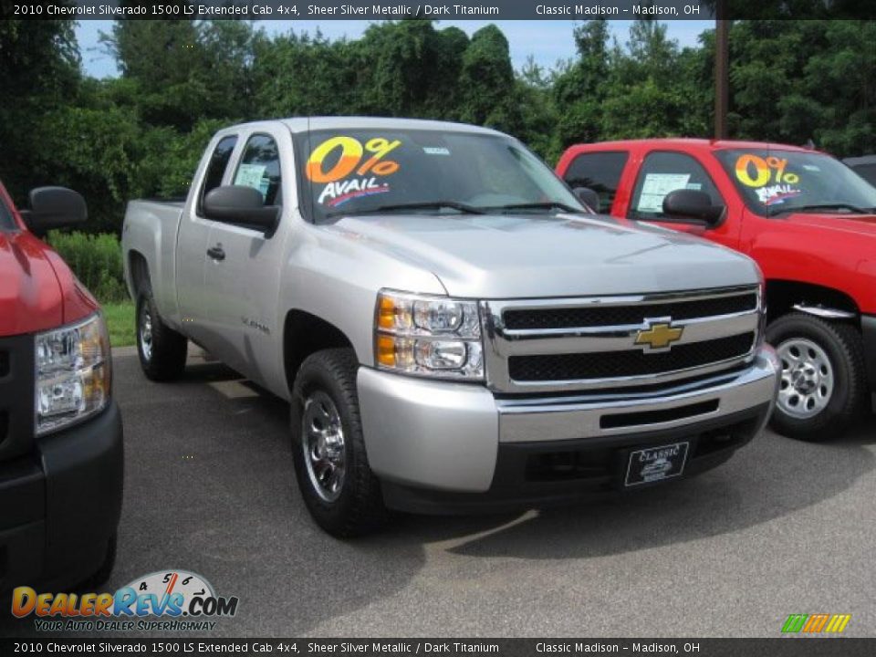 2010 Chevrolet Silverado 1500 LS Extended Cab 4x4 Sheer Silver Metallic / Dark Titanium Photo #3