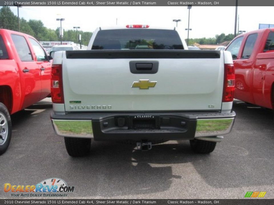 2010 Chevrolet Silverado 1500 LS Extended Cab 4x4 Sheer Silver Metallic / Dark Titanium Photo #4