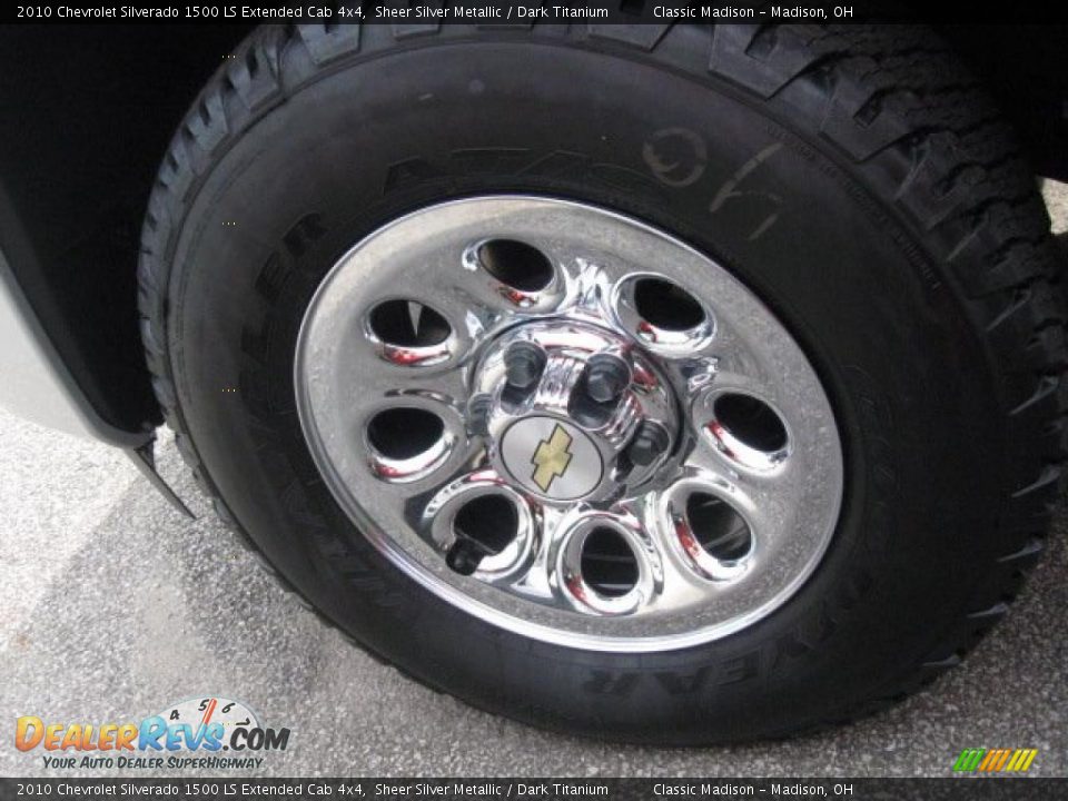 2010 Chevrolet Silverado 1500 LS Extended Cab 4x4 Sheer Silver Metallic / Dark Titanium Photo #5
