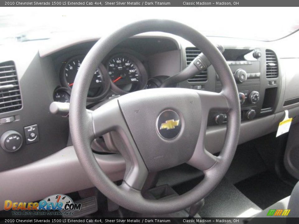 2010 Chevrolet Silverado 1500 LS Extended Cab 4x4 Sheer Silver Metallic / Dark Titanium Photo #12