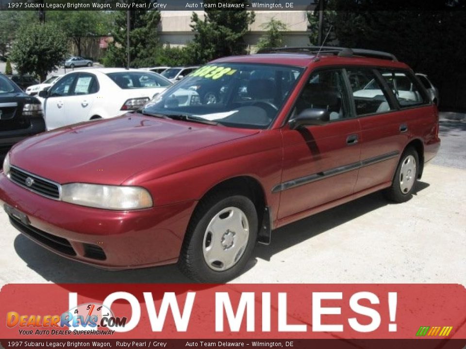 1997 Subaru Legacy Brighton Wagon Ruby Pearl / Grey Photo #1