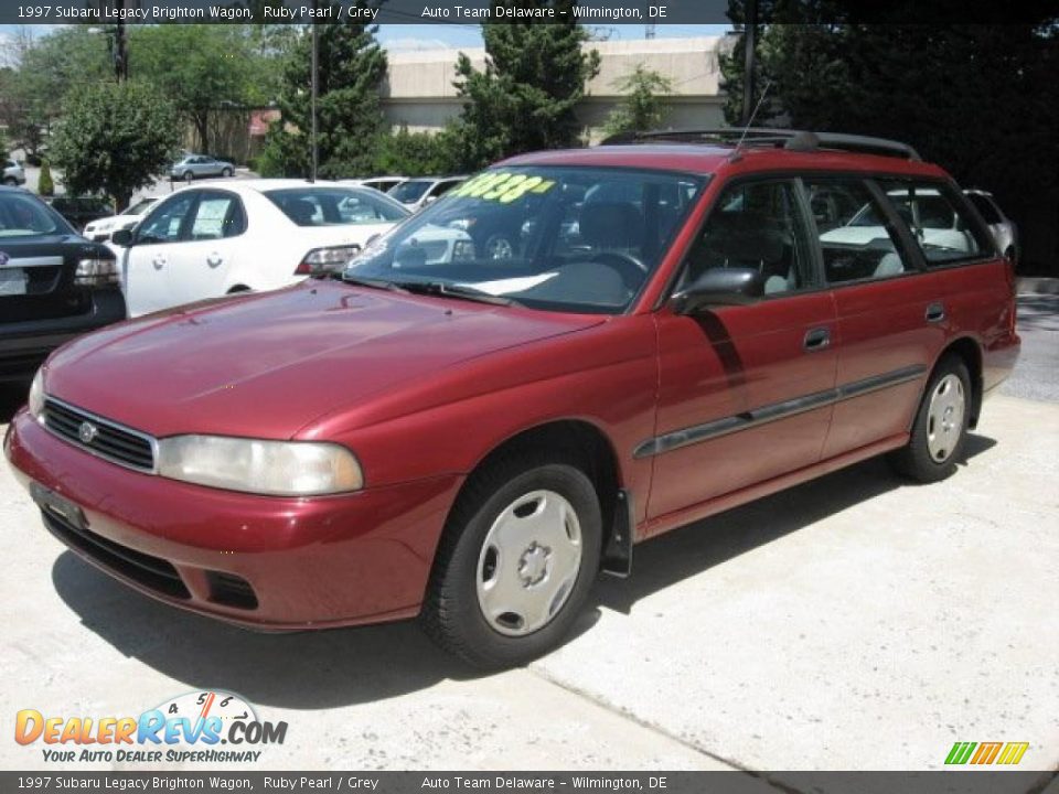 1997 Subaru Legacy Brighton Wagon Ruby Pearl / Grey Photo #2