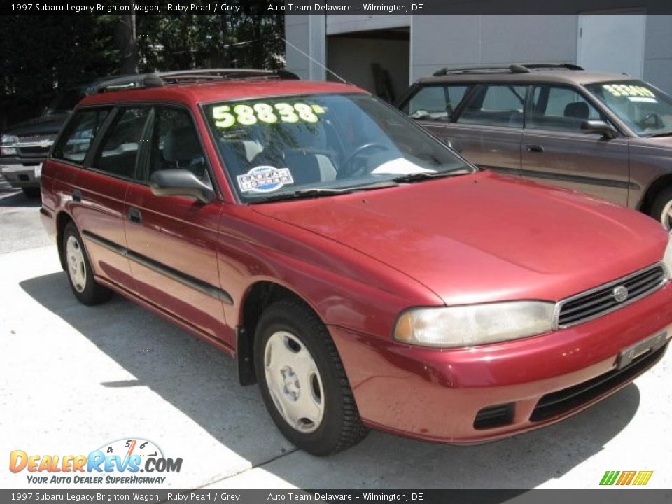 1997 Subaru Legacy Brighton Wagon Ruby Pearl / Grey Photo #4