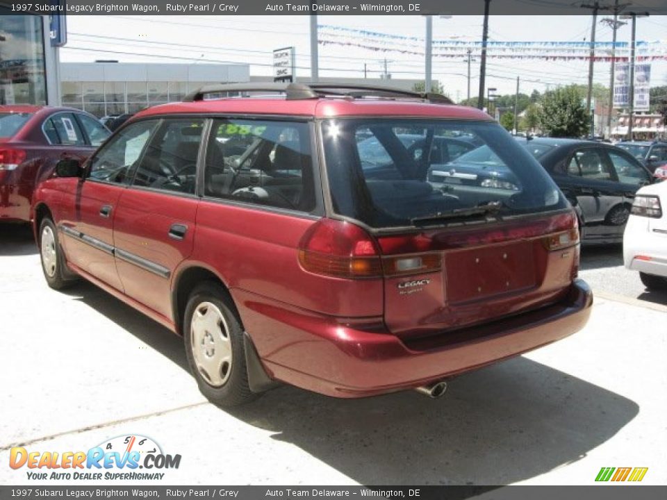 1997 Subaru Legacy Brighton Wagon Ruby Pearl / Grey Photo #8