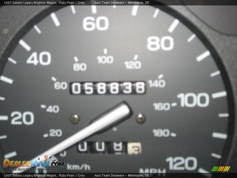 1997 Subaru Legacy Brighton Wagon Ruby Pearl / Grey Photo #13