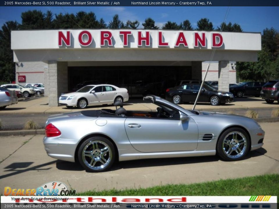 2005 Mercedes-Benz SL 500 Roadster Brilliant Silver Metallic / Ash Photo #1