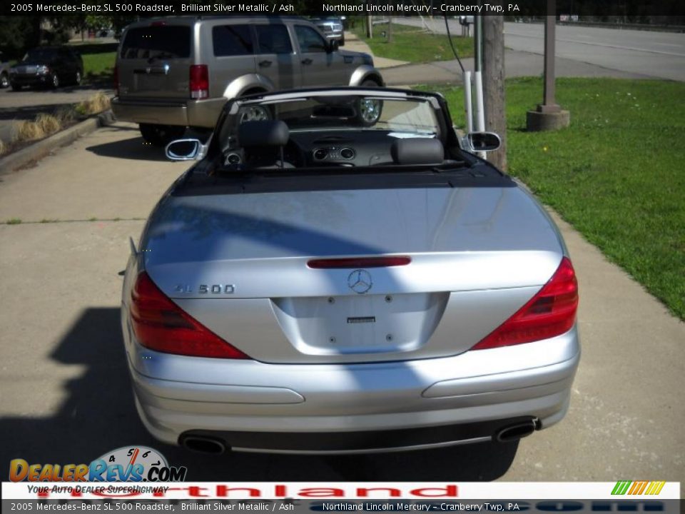 2005 Mercedes-Benz SL 500 Roadster Brilliant Silver Metallic / Ash Photo #3