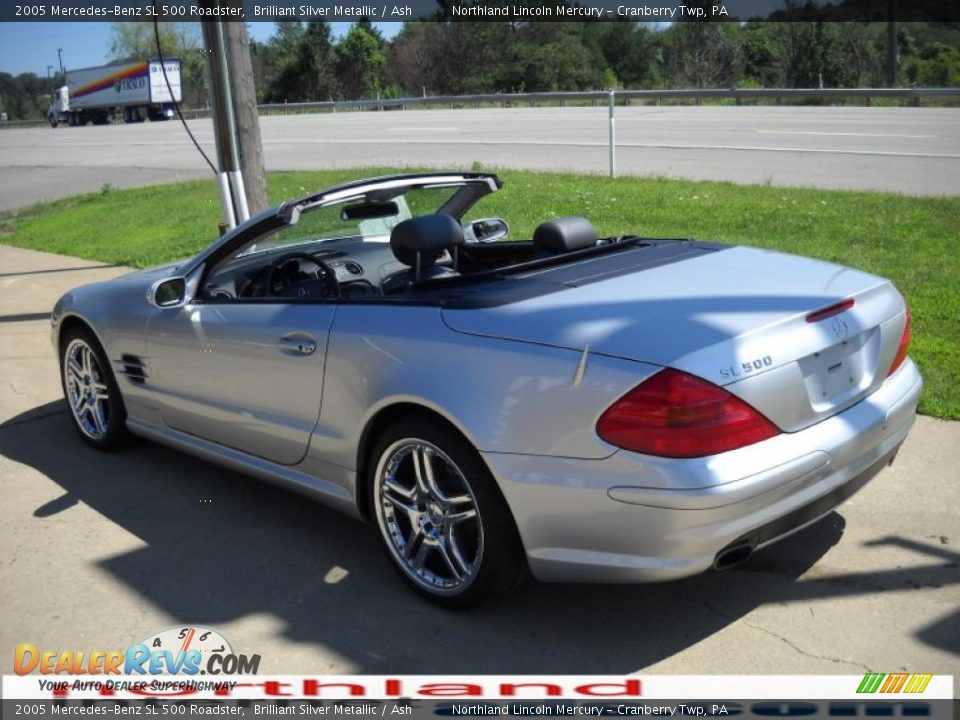 2005 Mercedes-Benz SL 500 Roadster Brilliant Silver Metallic / Ash Photo #4
