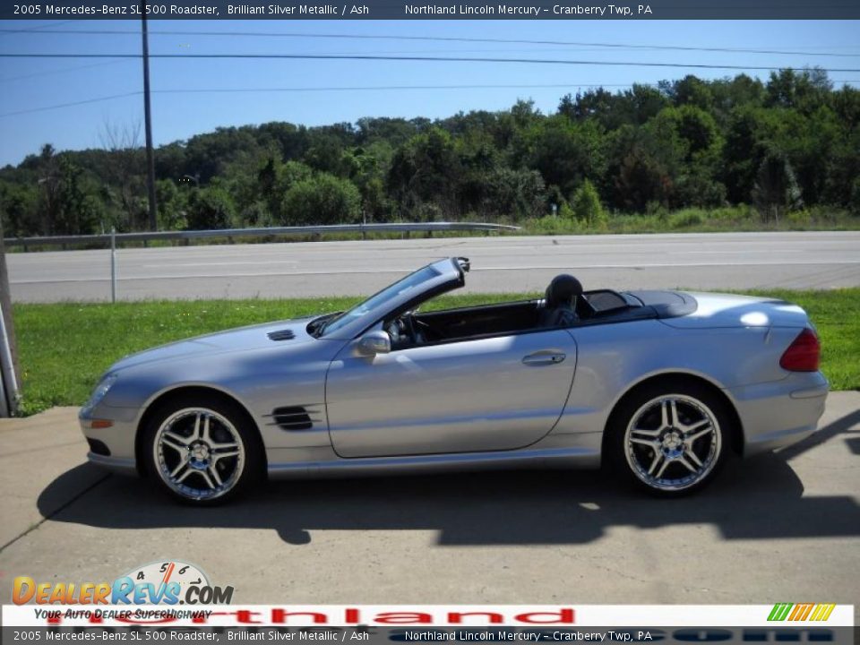 2005 Mercedes-Benz SL 500 Roadster Brilliant Silver Metallic / Ash Photo #6