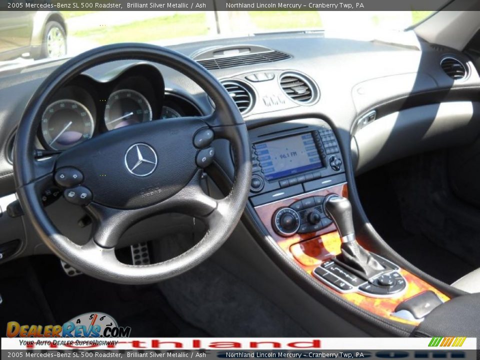 2005 Mercedes-Benz SL 500 Roadster Brilliant Silver Metallic / Ash Photo #11
