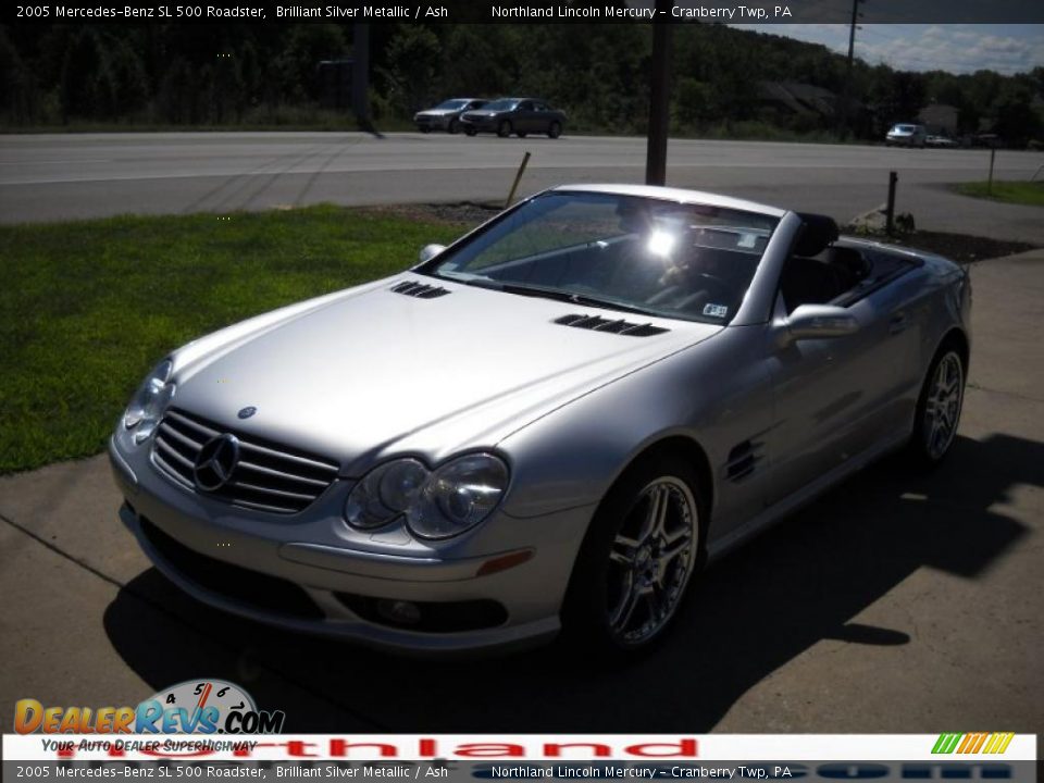 2005 Mercedes-Benz SL 500 Roadster Brilliant Silver Metallic / Ash Photo #13