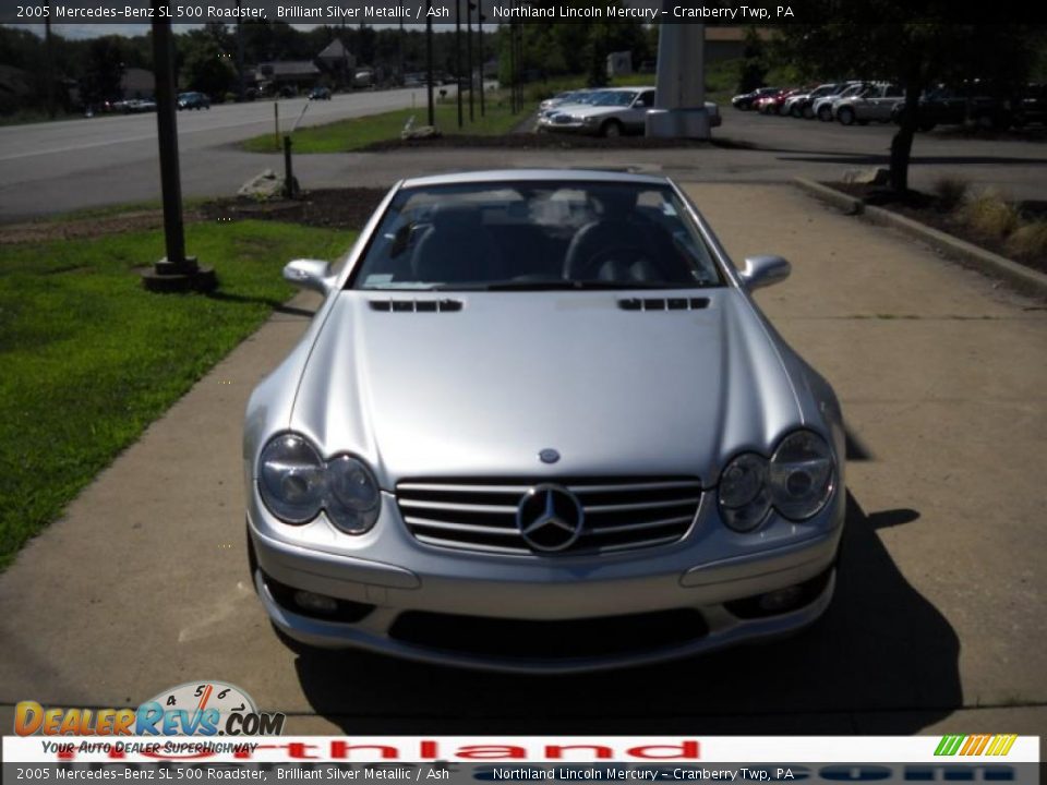 2005 Mercedes-Benz SL 500 Roadster Brilliant Silver Metallic / Ash Photo #14