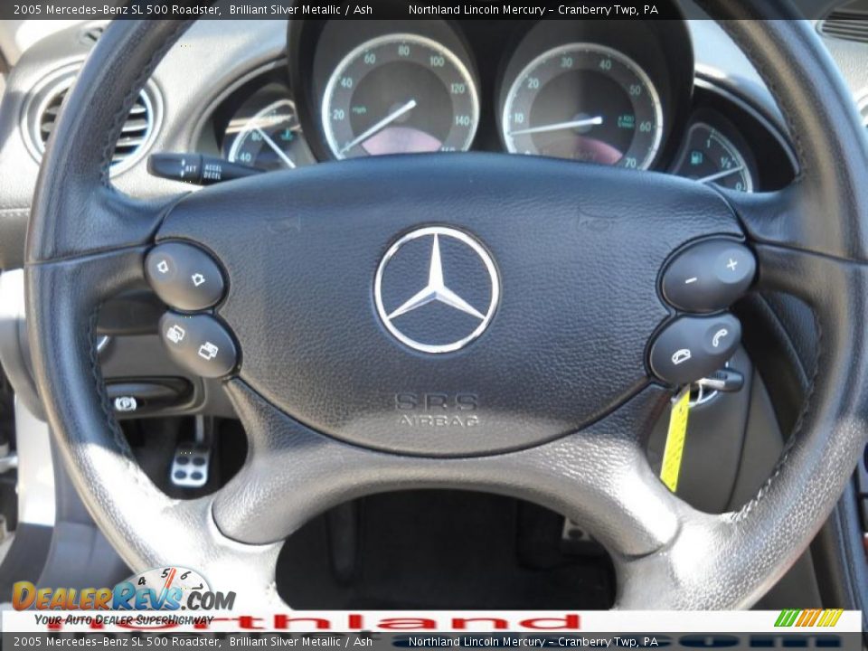 2005 Mercedes-Benz SL 500 Roadster Brilliant Silver Metallic / Ash Photo #19