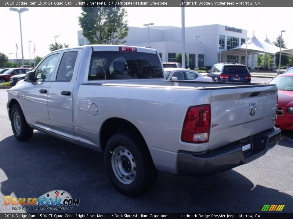 2010 Dodge Ram 1500 ST Quad Cab Bright Silver Metallic / Dark Slate/Medium Graystone Photo #2