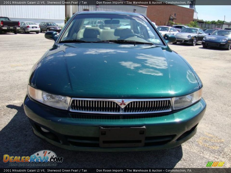 2001 Mitsubishi Galant LS V6 Sherwood Green Pearl / Tan Photo #3