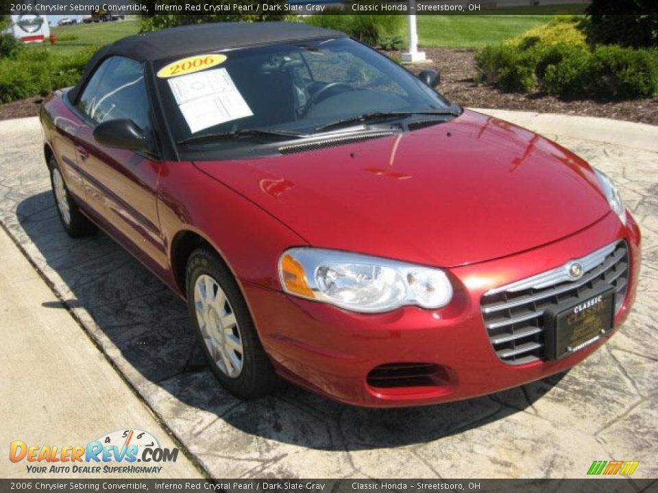 2006 Chrysler Sebring Convertible Inferno Red Crystal Pearl / Dark Slate Gray Photo #2