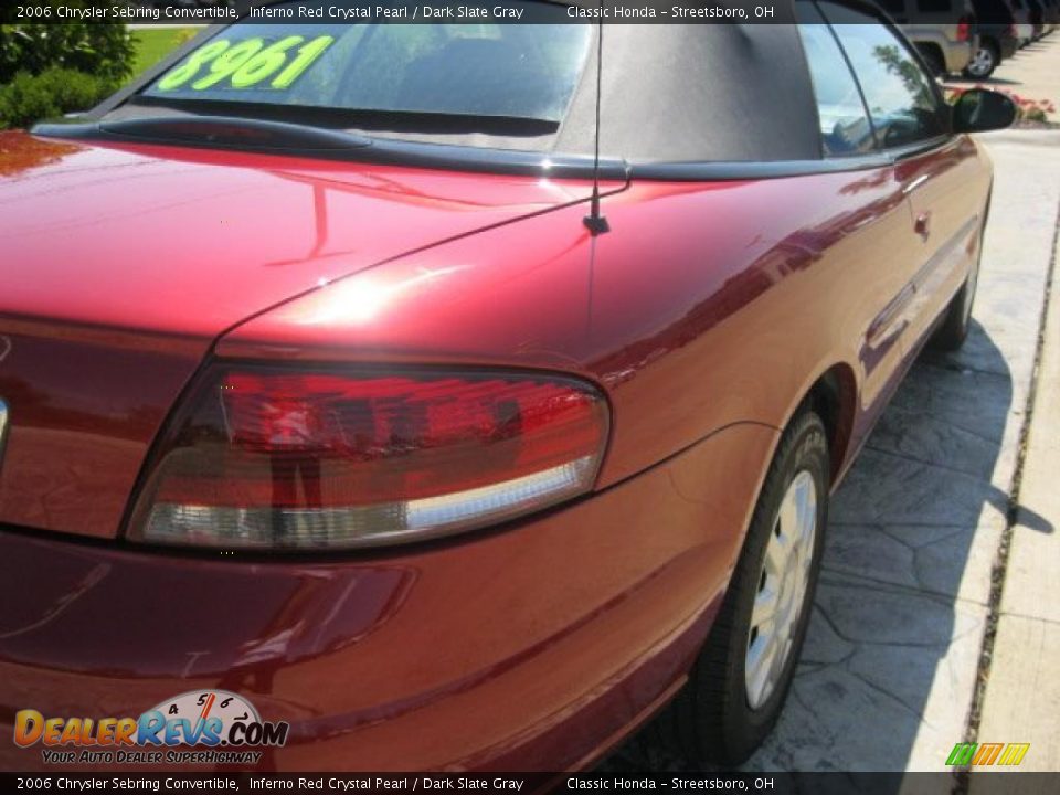 2006 Chrysler Sebring Convertible Inferno Red Crystal Pearl / Dark Slate Gray Photo #6