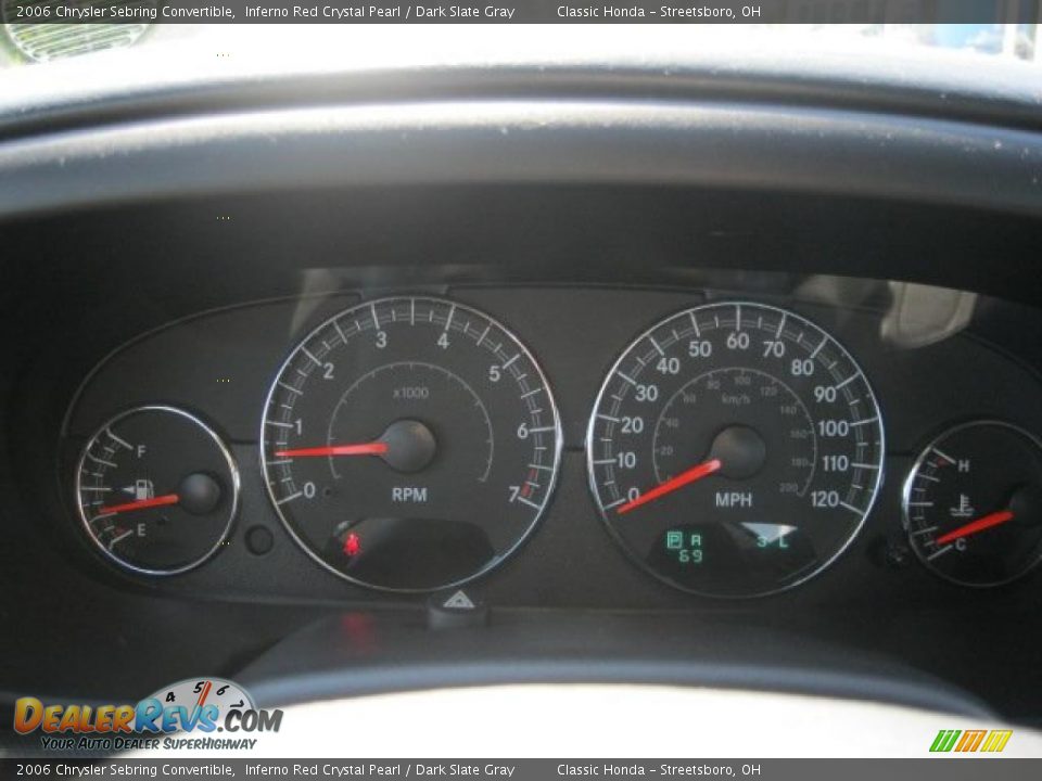 2006 Chrysler Sebring Convertible Inferno Red Crystal Pearl / Dark Slate Gray Photo #14