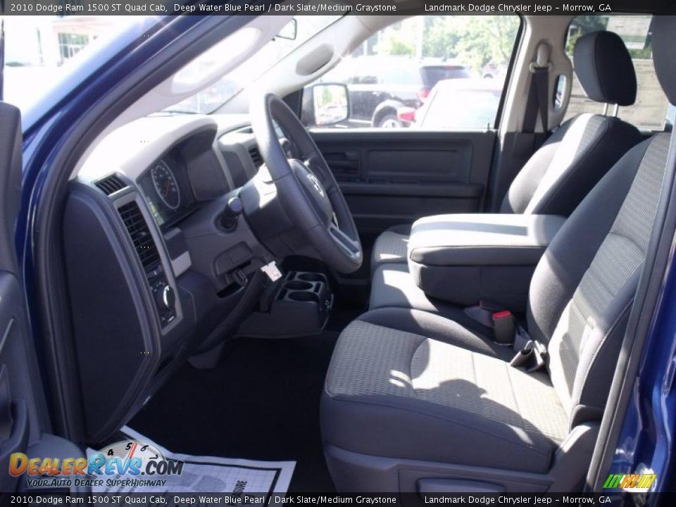 2010 Dodge Ram 1500 ST Quad Cab Deep Water Blue Pearl / Dark Slate/Medium Graystone Photo #6