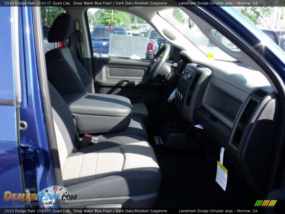 2010 Dodge Ram 1500 ST Quad Cab Deep Water Blue Pearl / Dark Slate/Medium Graystone Photo #9