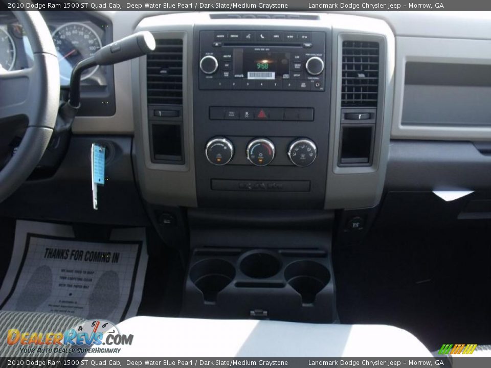 2010 Dodge Ram 1500 ST Quad Cab Deep Water Blue Pearl / Dark Slate/Medium Graystone Photo #10