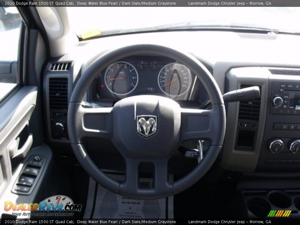 2010 Dodge Ram 1500 ST Quad Cab Deep Water Blue Pearl / Dark Slate/Medium Graystone Photo #11
