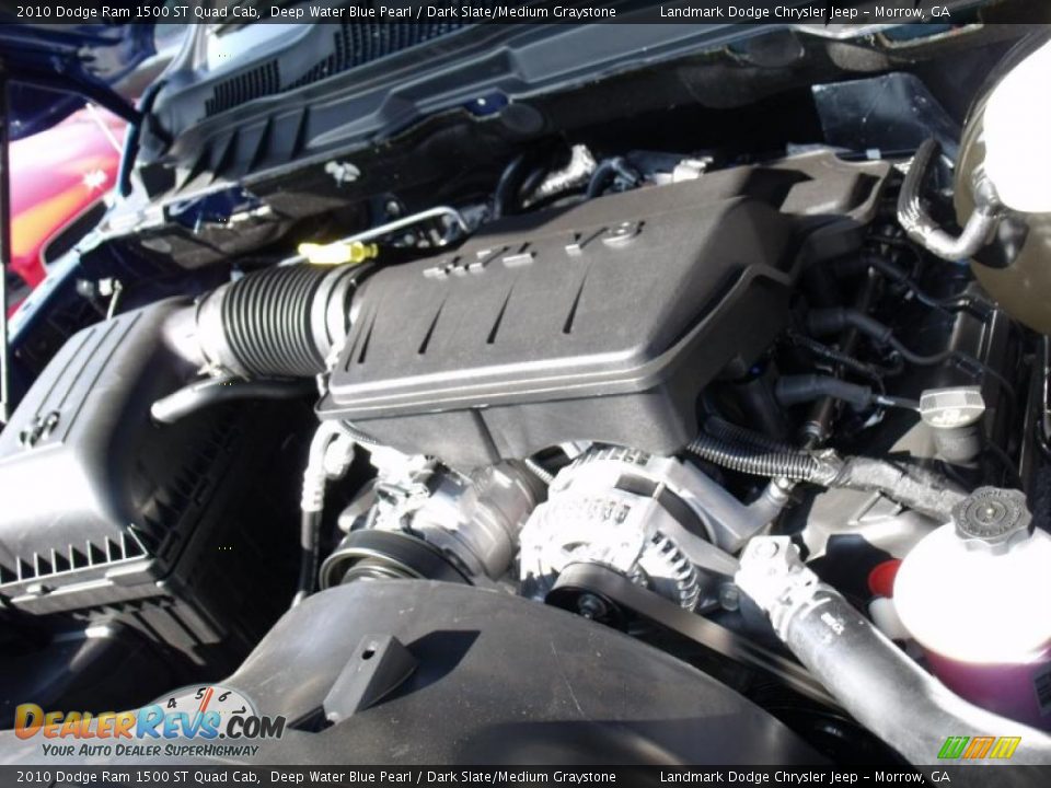 2010 Dodge Ram 1500 ST Quad Cab Deep Water Blue Pearl / Dark Slate/Medium Graystone Photo #12