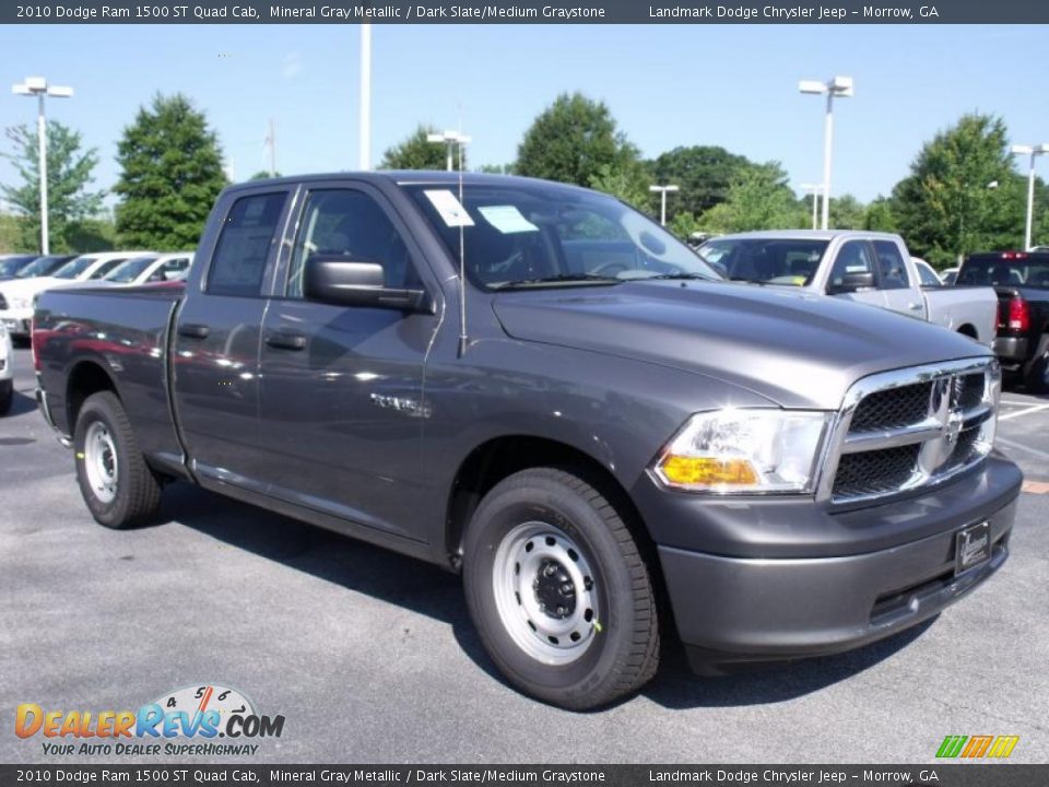 2010 Dodge Ram 1500 ST Quad Cab Mineral Gray Metallic / Dark Slate/Medium Graystone Photo #4