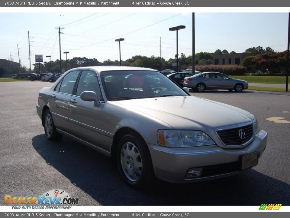 2003 Acura RL 3.5 Sedan Champagne Mist Metallic / Parchment Photo #1
